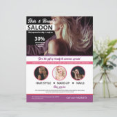 Flyer Sjabloon voor Kapsalon en Schoonheidssalon (Staand voorkant)