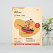 Flyer sjabloon voor kookles (Staand voorkant)