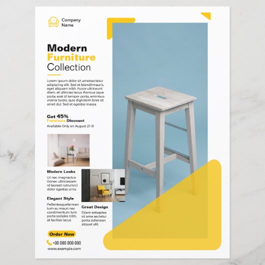 Flyer sjabloon voor meubel promotie (Voorkant)