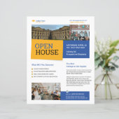 Flyer sjabloon voor open dag van hogeschool (Staand voorkant)
