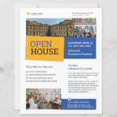 Flyer sjabloon voor open dag van hogeschool (Voorkant)