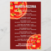 Flyer sjabloon voor pizzeria restaurant menu (Achterkant)