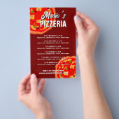 Flyer sjabloon voor pizzeria restaurant menu (Hand)