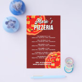 Flyer sjabloon voor pizzeria restaurant menu (Enkel)