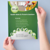 Flyer sjabloon voor thuisdiensten (Hand)