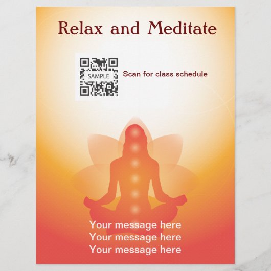 Flyer Sjabloon Yoga (Voorkant)