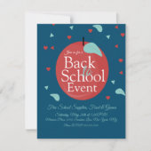 Flyer Terug naar school evenement Fruit Appel Kaart (Voorkant)