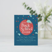 Flyer Terug naar school evenement Fruit Appel Kaart (Staand voorkant)