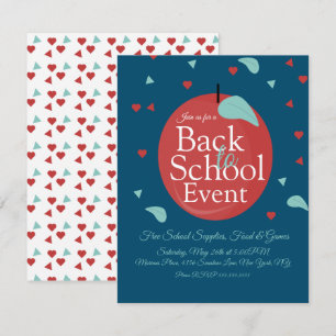 Flyer Terug naar school evenement Fruit Appel Kaart