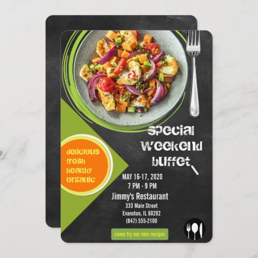 flyer - uitnodiging voor een evenement (Voorkant / Achterkant)