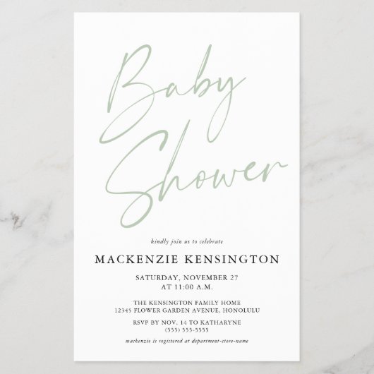 FLYER VAN Baby shower FLYER VAN BEGROTINGSPastel (Voorkant)