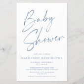FLYER VAN Baby shower VOOR BEGROTINGSBEELDBlauw Ee (Voorkant)