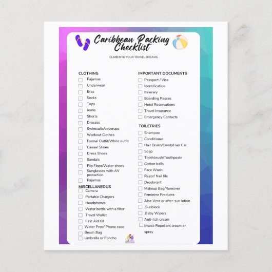 Flyer van de paklijst (Voorkant)