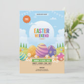 Flyer van de partij van Pasen Kaart (Staand voorkant)