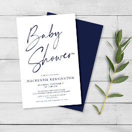 FLYER VAN HET Baby shower van het Blauwe Eenvoudig