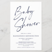 FLYER VAN HET Baby shower van het Blauwe Eenvoudig (Voorkant)