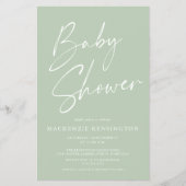 FLYER VAN HET Baby shower van het Manuscript van d (Voorkant)