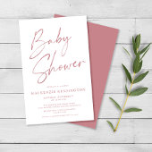 FLYER VAN HET Baby shower VAN HET Roos van het Mau