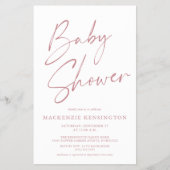 FLYER VAN HET Baby shower VAN HET Roos van het Mau (Voorkant)
