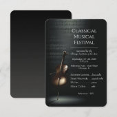 flyer van het elegante muziekfestival kaart (Voorkant / Achterkant)