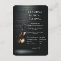 flyer van het elegante muziekfestival
