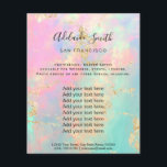 flyer van het opal fotoontwerp<br><div class="desc">schoonheidssalon professionele make - up kunstenaar flyer</div>