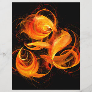 Flyer voor abstracte kunst met vuurbal