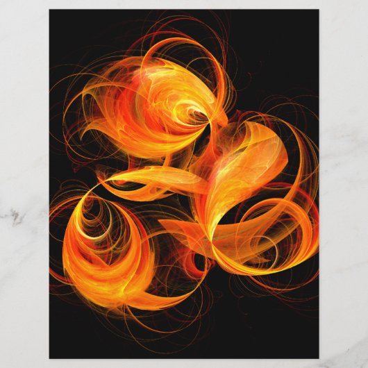 Flyer voor abstracte kunst met vuurbal (Voorkant)