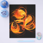 Flyer voor abstracte kunst met vuurbal (Enkel)
