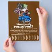 Flyer voor afvalverwijderingsbedrijf met trancheer (Hand)