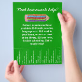 Flyer voor bijles (Hand)