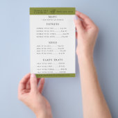 Flyer voor cateringmenu met chefshoed (Hand)
