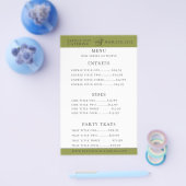 Flyer voor cateringmenu met kookmuts (Enkel)