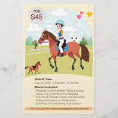  Flyer voor de Paardrijlessen van Kinderen (Achterkant)