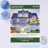 Flyer voor de verkoop van een huis over de hele pa (Enkel)