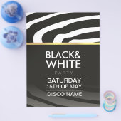 flyer voor disco party thema met zwart-wit (Enkel)