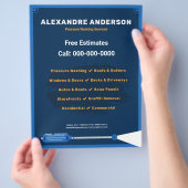 Flyer voor drukwasdiensten (Hand)