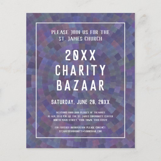 Flyer voor een Charity Event, Bazaar of Pot Luck (Achterkant)