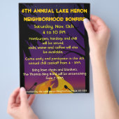 Flyer voor een vreugdevuurfeestje (Hand)