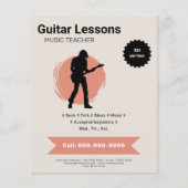 Flyer voor elektrische gitaarlessen (Voorkant)