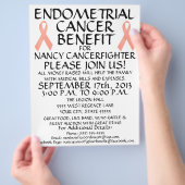 Flyer voor endometriumkankerbenefiet (Hand)