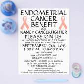 Flyer voor endometriumkankerbenefiet (Enkel)