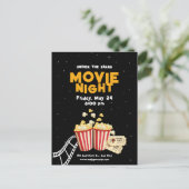 Flyer voor filmavond, verjaardagsfeestje filmavond briefkaart (Staand voorkant)