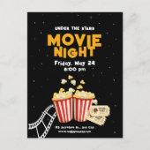 Flyer voor filmavond, verjaardagsfeestje filmavond briefkaart (Voorkant)