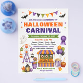 Flyer voor Gemeenschaps-Halloween-kermis (Enkel)