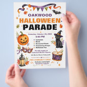 Flyer voor Gemeentelijke Halloween-optocht (Hand)