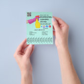 Flyer voor groene schoonmaakdiensten met afscheurb (Hand)