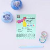 Flyer voor groene schoonmaakdiensten met afscheurb (Enkel)