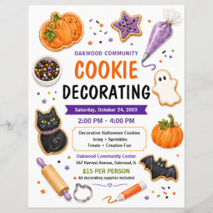 Flyer voor Halloween-activiteit voor het versieren