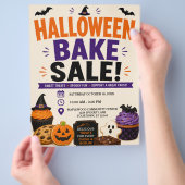Flyer voor Halloween-bakverkoop (Hand)